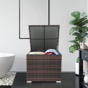 Zimtown 67 gal Outside Rattan Container Square Storage Box w/ Lid ...