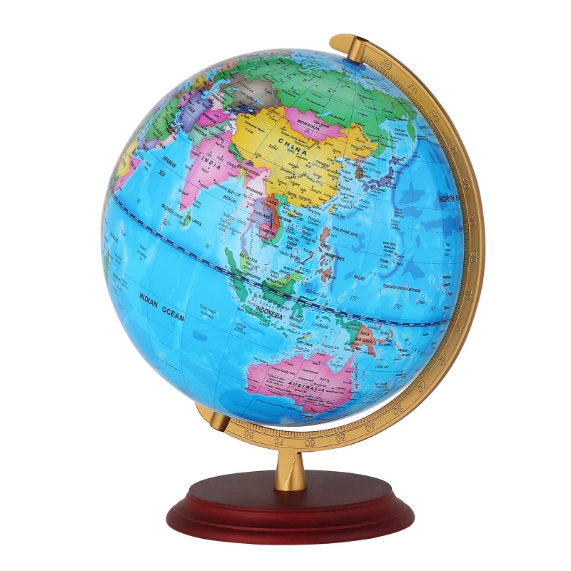 LALAHO 13in Educational World Globe for Adults and Children - zimtown