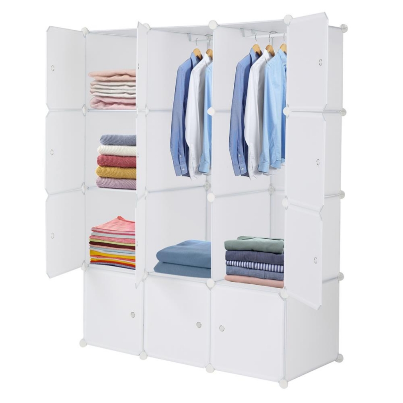 Zimtown Freestanding Closet System Storage Organizer Shelves Kit
