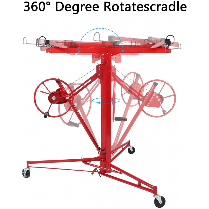 Zimtown 11 FT Drywall Lift, Portable Sheetrock Lift Rolling Panel Hoist