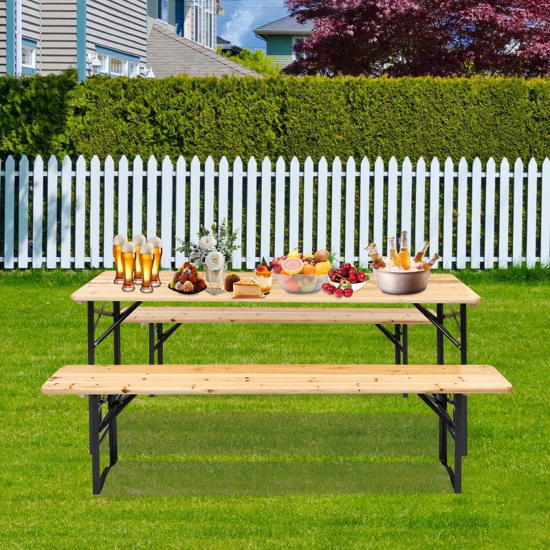 Folding bench deals and table set