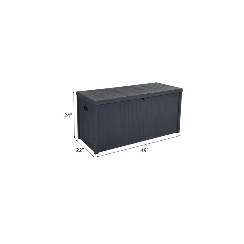 Zimtown 113gal Outdoor Storage Patio Cushion Storage Box Lockable Seat