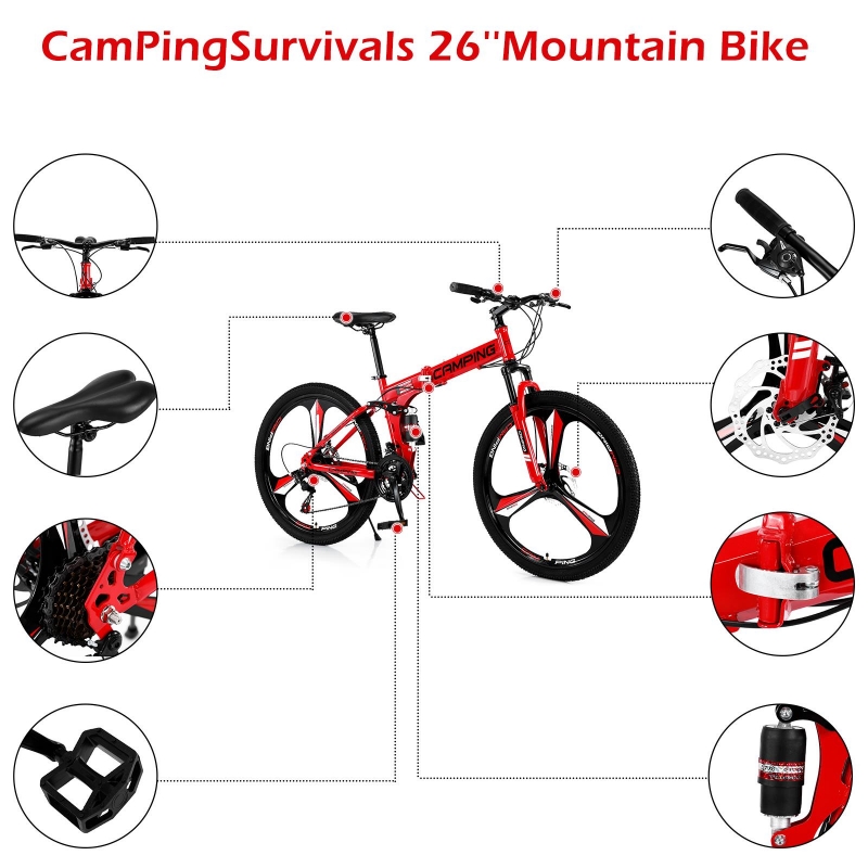 Adult folding sales mountain bike