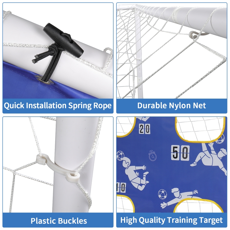 Zimtown Versatile 3in1 Soccer Goal for Training 6x4ft Size