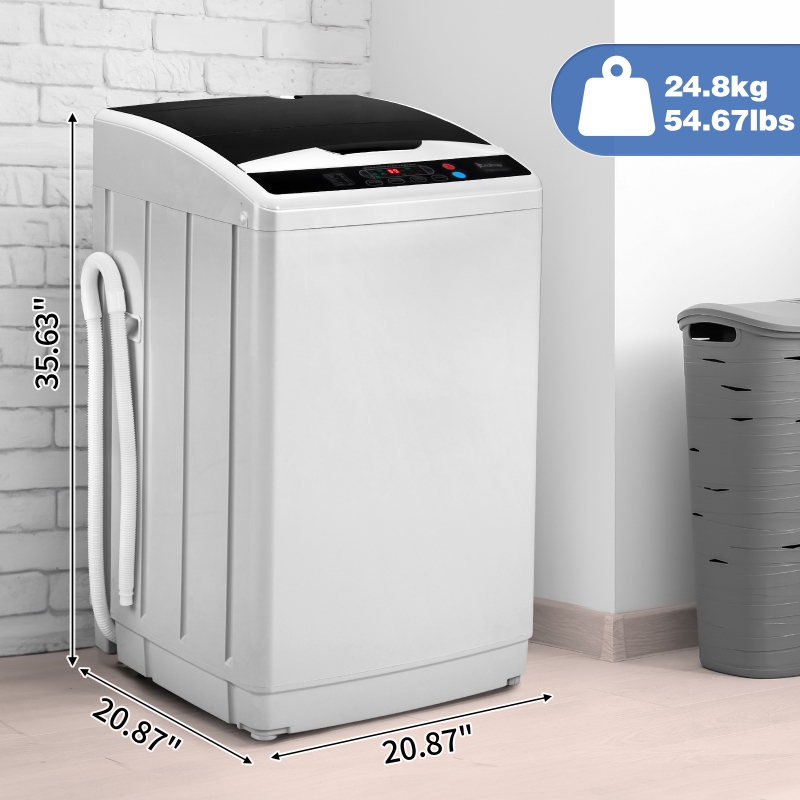 Zimtown Full Automatic Washing Machine, 25 lbs Top Load Portable