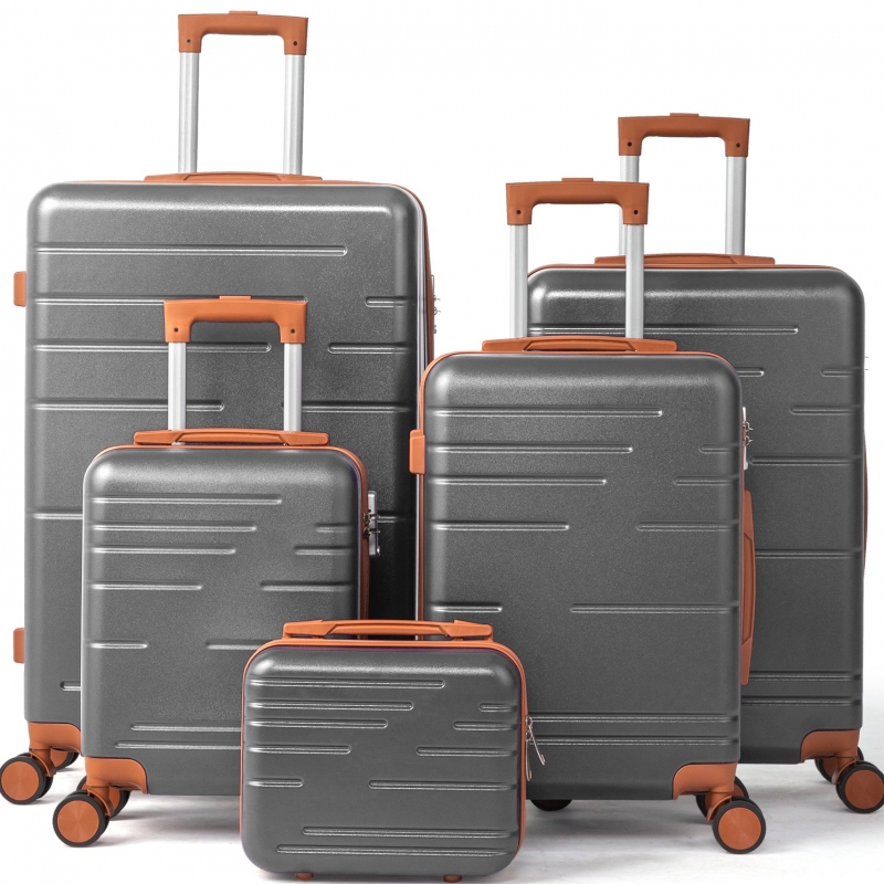 Zimtown Hardside Lightweight Spinner Dark Blue 3 Piece Luggage Set