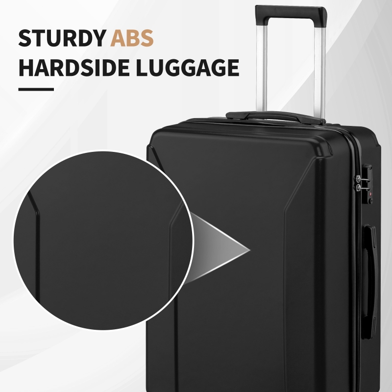 Zimtown 5-Piece Luggage Set with 8 Packing Cubes, Hard Shell