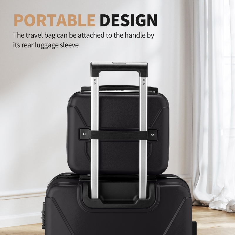 Zimtown 5-Piece Luggage Set with 8 Packing Cubes, Hard Shell