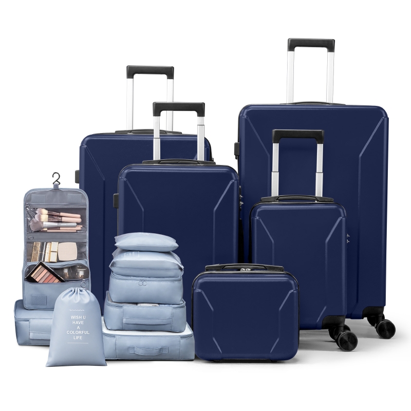 Zimtown 5-Piece Luggage Set with 8 Packing Cubes, Hard Shell
