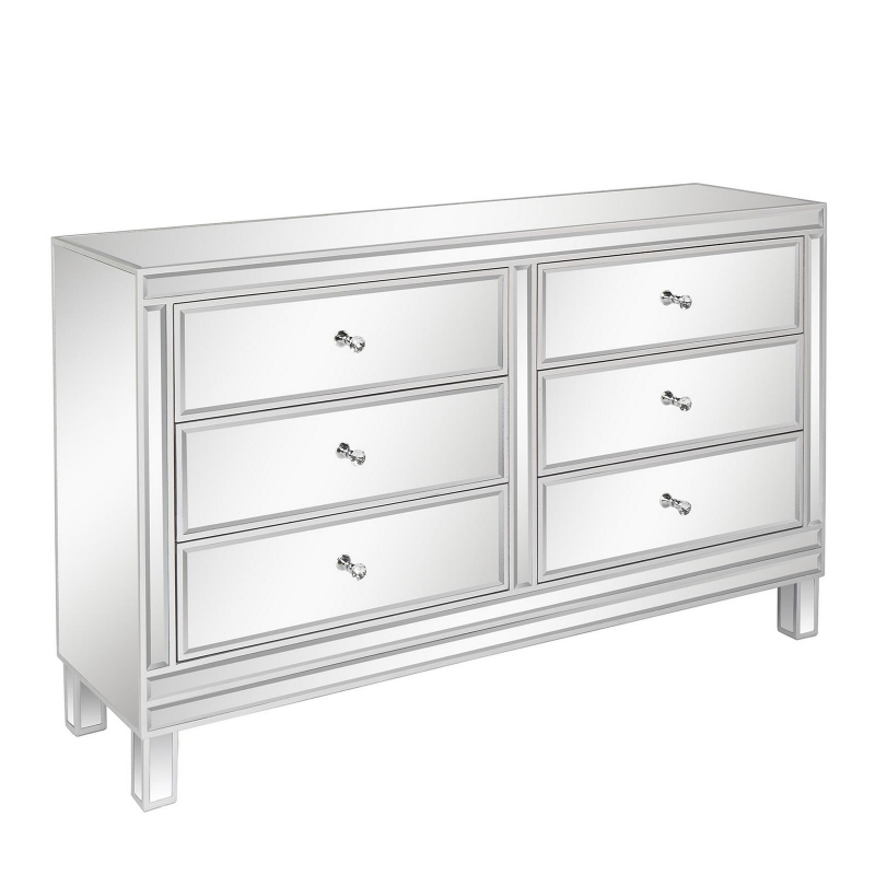 Zimtown Mirrored Console Cabinet with Drawers Sideboards and