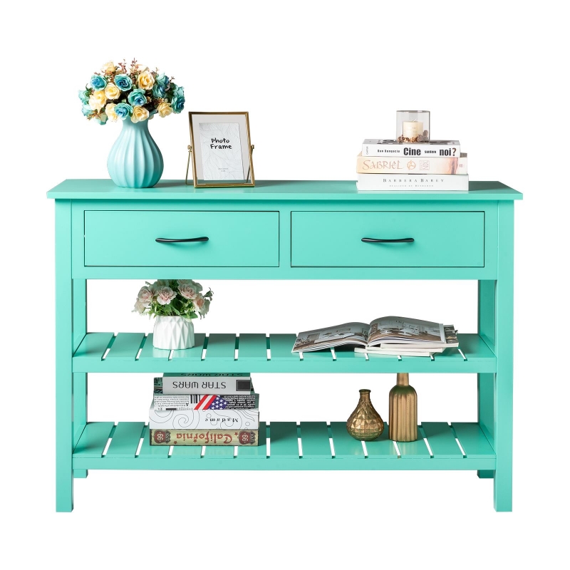 Zimtown Console Table with Drawers, Solid Accent Sofa Table Entryway