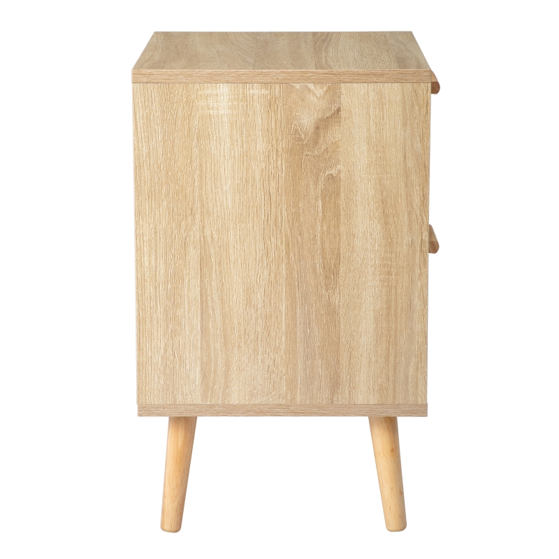 Zimtown Nightstand Set of 2, Rattan Nightstands Bed Side Table with