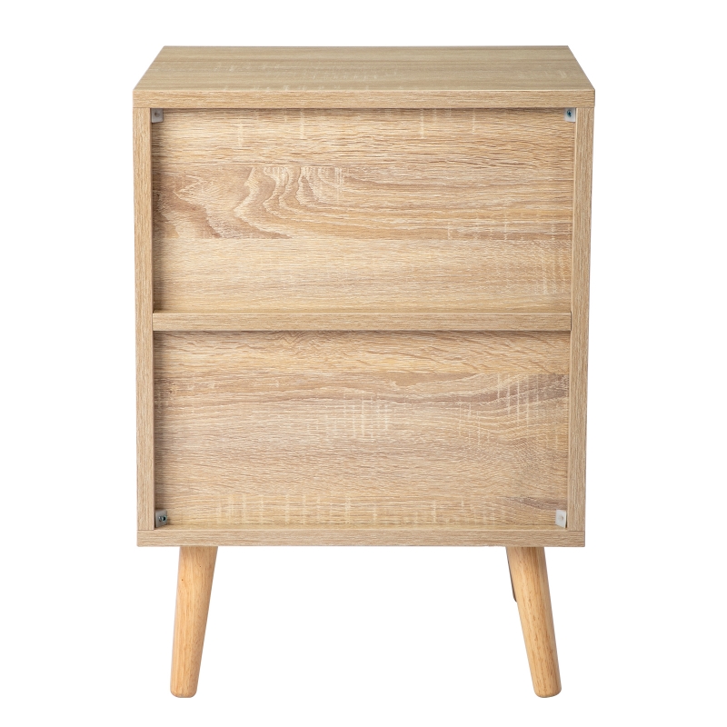 Zimtown Nightstand Set of 2, Rattan Nightstands Bed Side Table with