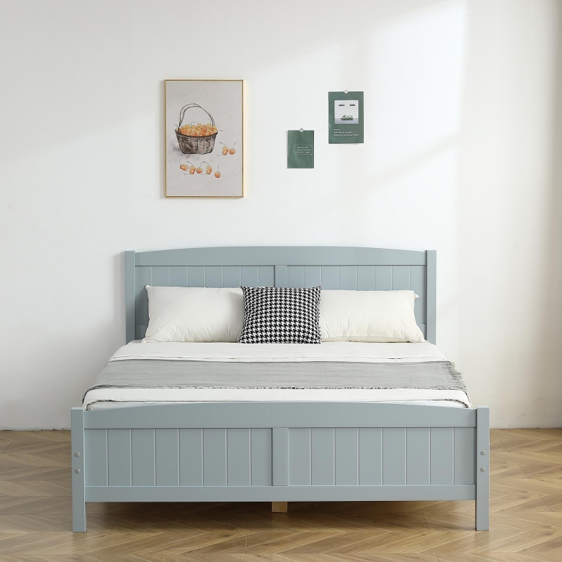 Zimtown Queen Bed Frame,Solid Pine Wood Kids Twin Platform Zimtown Queen Bed Frame,Solid Pine Wood Kids Twin Platform
