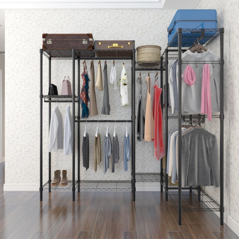Zimtown Wire Garment Rack Heavy Duty Clothes Rack Compact Large Size ...