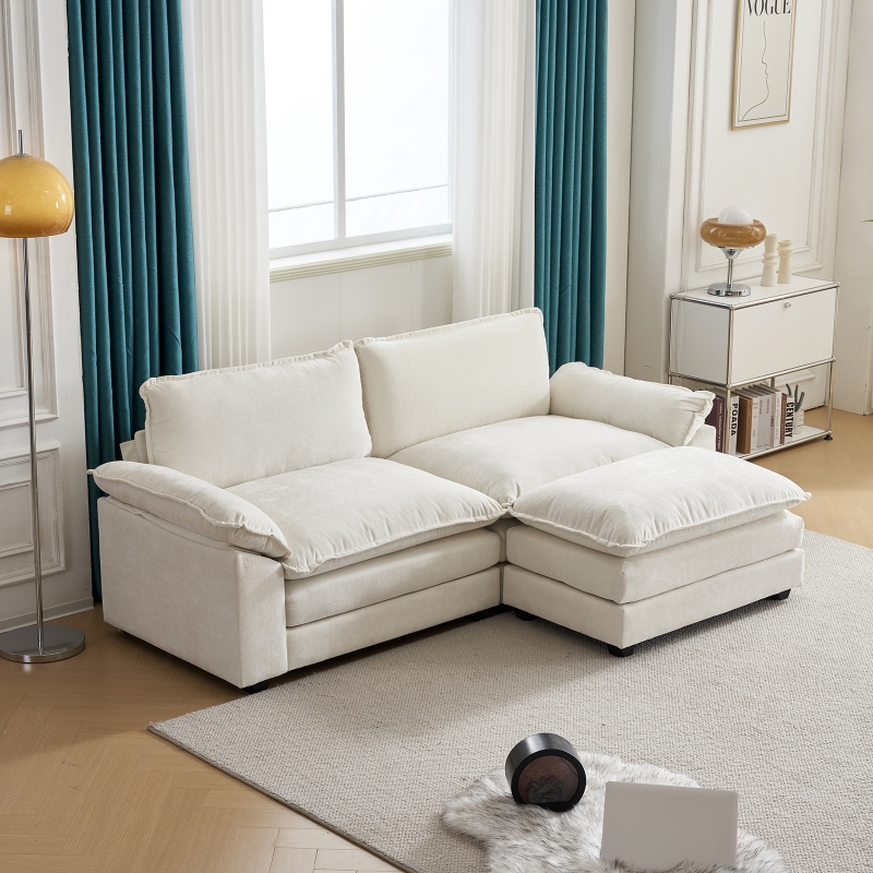 Zimtown Sectional Sofa with Ottoman, L Shaped Convertible Zimtown Sectional Sofa with Ottoman, L Shaped Convertible