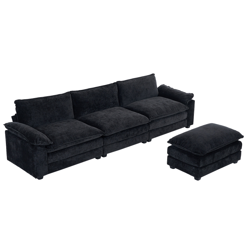 セール商品が満載 Ottoman, with Sofa Sectional Zimtown L Convertible Shaped バッグ
