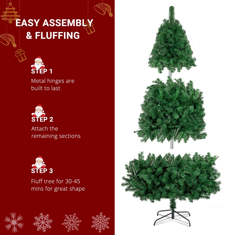 treeページ Zimtown Half Pre-lit Christmas Tree with 230 LED Lights, 8 Color