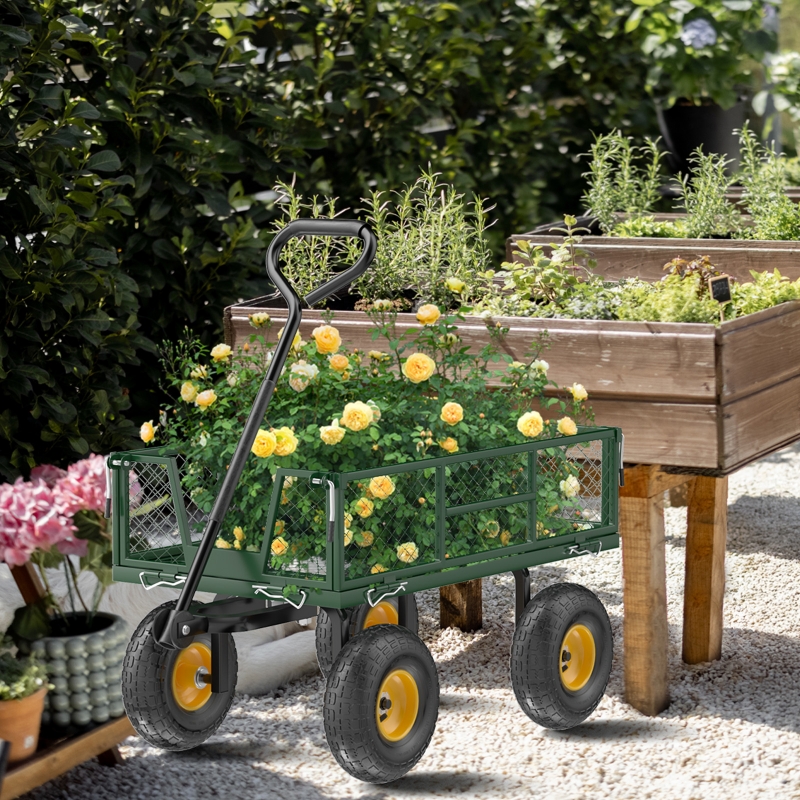 Zimtown 108x51x92cm Heavy Duty 880lb Folding Garden Cart with