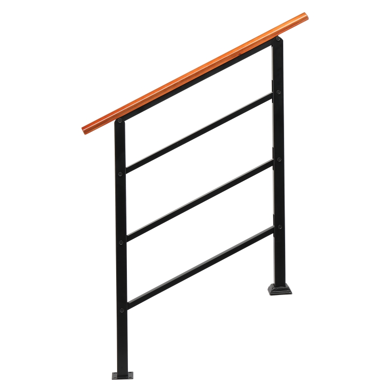 Zimtown Handrail for Stairs Fits 2 or 3 Steps Outdoor Stair