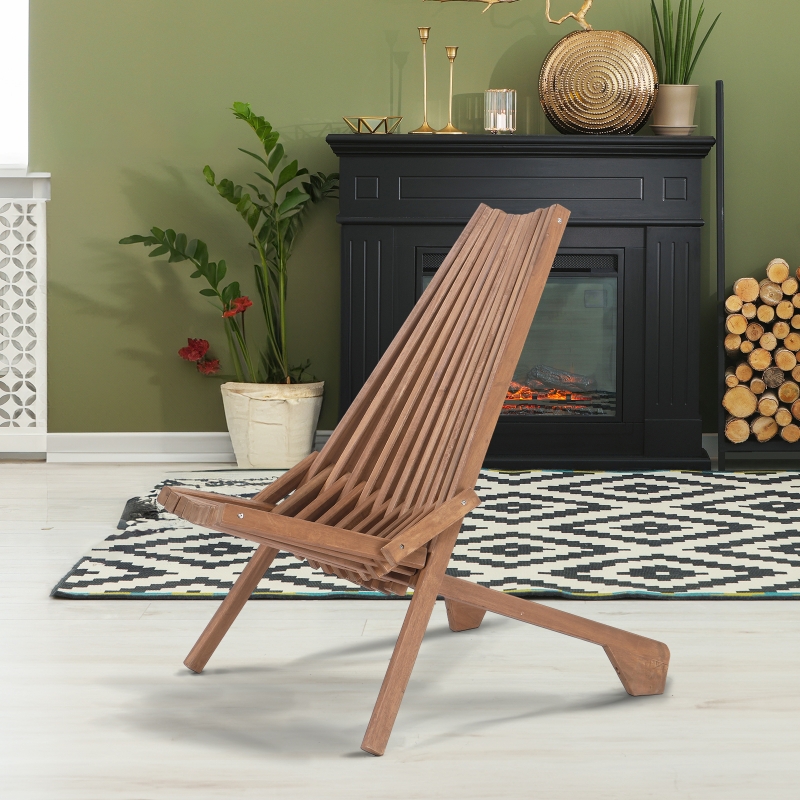 Zimtown Folding Chairs for Outdoor and Indoor, Folding Adirodnack
