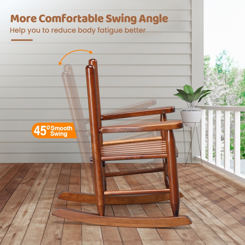Tei Small Wood Rocker Zimtown Child's Wood Rocking Chair,Solid Wood Rocker with High Backrest ...