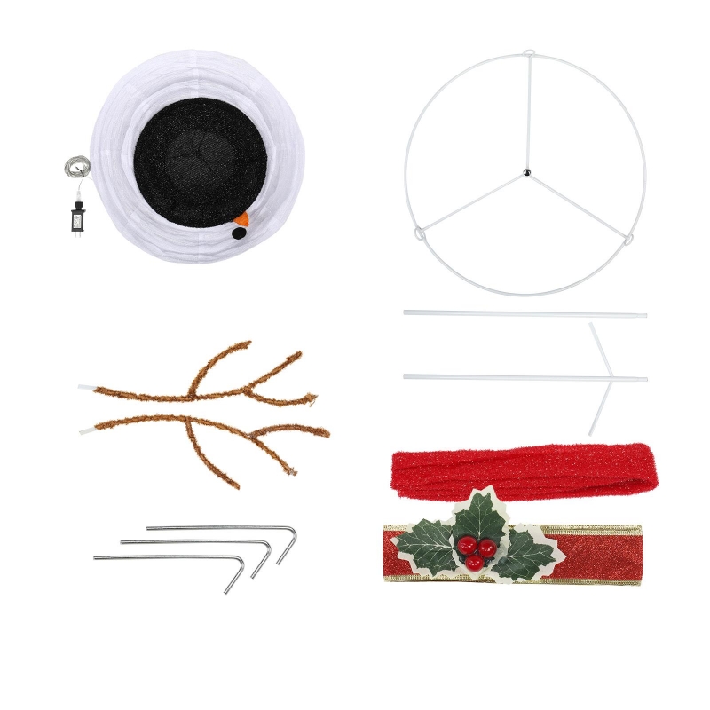 Zimtown LED Lighted Snowman Christmas Snowman w/ 180 LED Lights