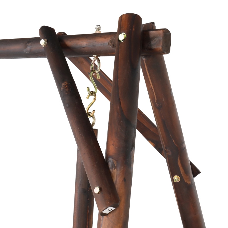 Zimtown Porch Swing Bench Rustic Loveseat Garden Swing 2 Person