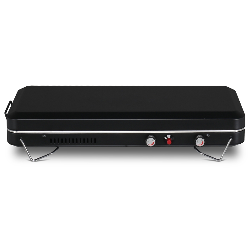 Zimtown Outdoor Tabletop Stainless Steel Propane Gas Grill Portable Two-Burner