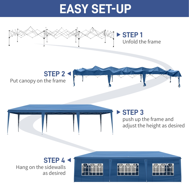 Zimtown 10'X30' Canopy Pop up Wedding Party Tent Foldable Zimtown 10'X30' Canopy Pop up Wedding Party Tent Foldable