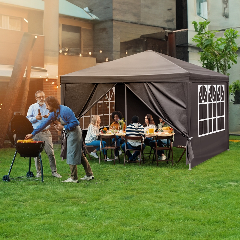 Zimtown 10' x 10' Canopy Tent Wedding Party Patio w/4 Side Zimtown 10' x 10' Canopy Tent Wedding Party Patio w/4 Side