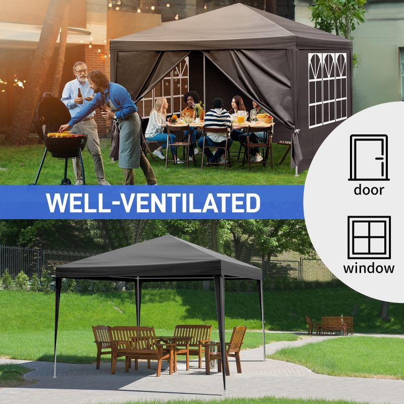 Zimtown 10' x 10' Canopy Tent Wedding Party Patio w/4 Side Zimtown 10' x 10' Canopy Tent Wedding Party Patio w/4 Side