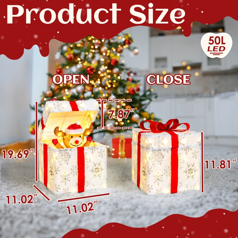 Zimtown LED Christmas Ornament Decor,Lighted Outdoor Holiday Gift