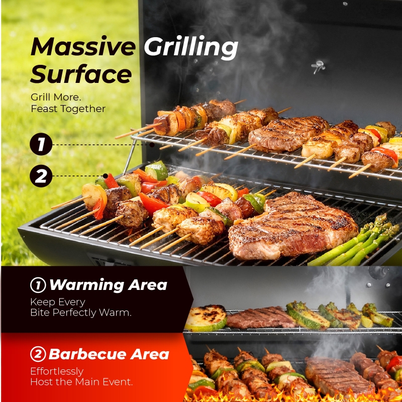 Zimtown BBQ Charcoal Grill Outdoor Barbecue Pit Barrel - zimtown