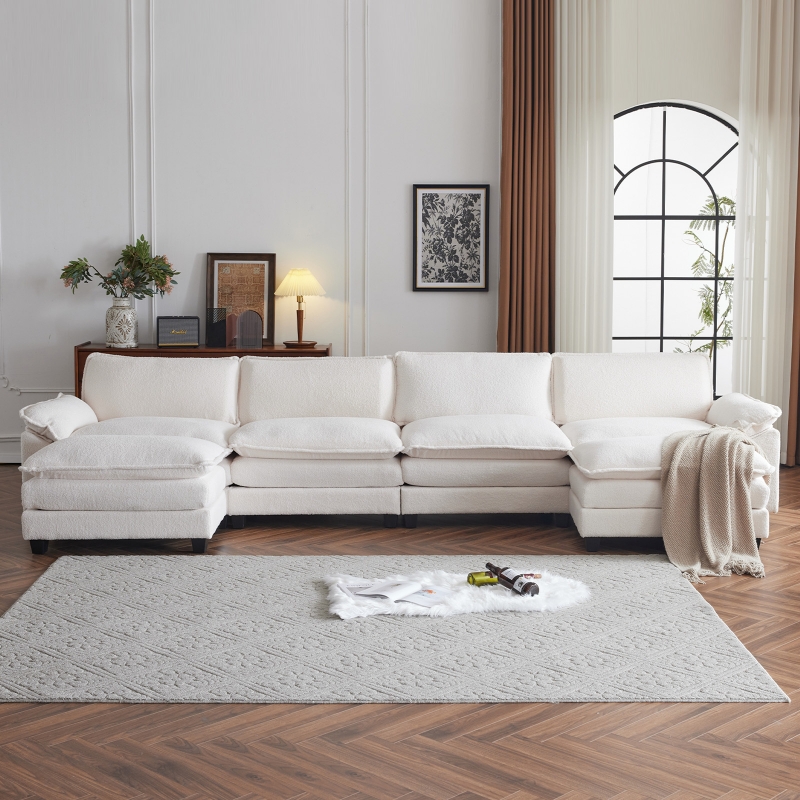 Zimtown Sectional Sofa with Ottoman, L Shaped Convertible Zimtown Sectional Sofa with Ottoman, L Shaped Convertible