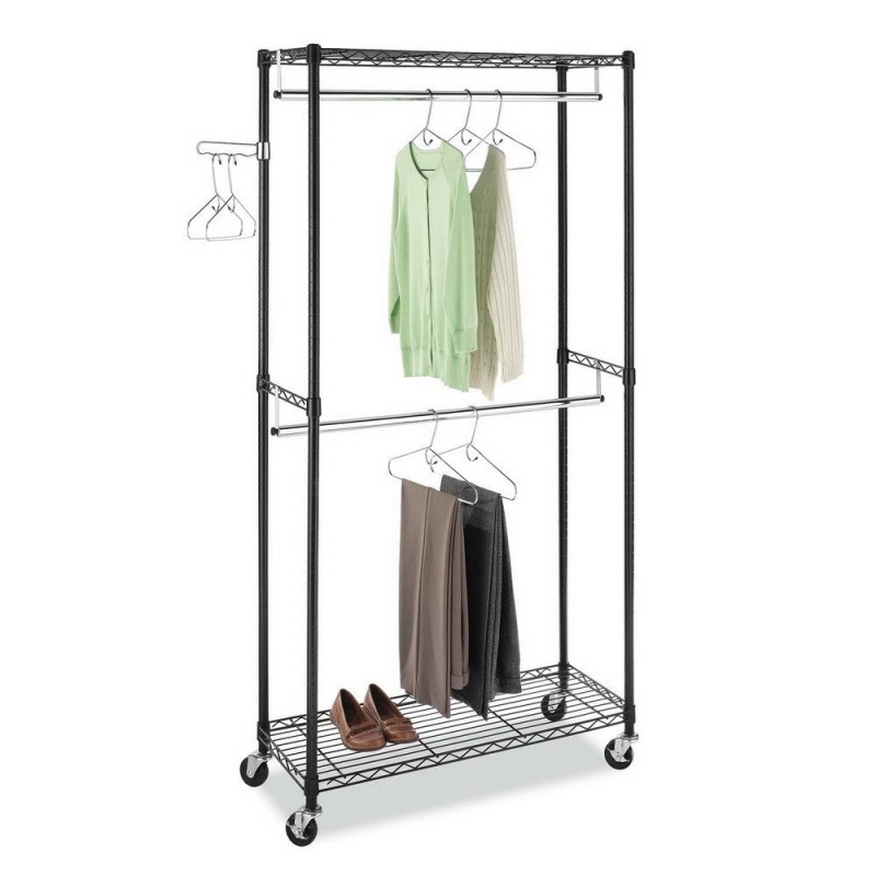 Zimtown Portable Closet System Heavy Duty Garment Rack Rolling Hanging