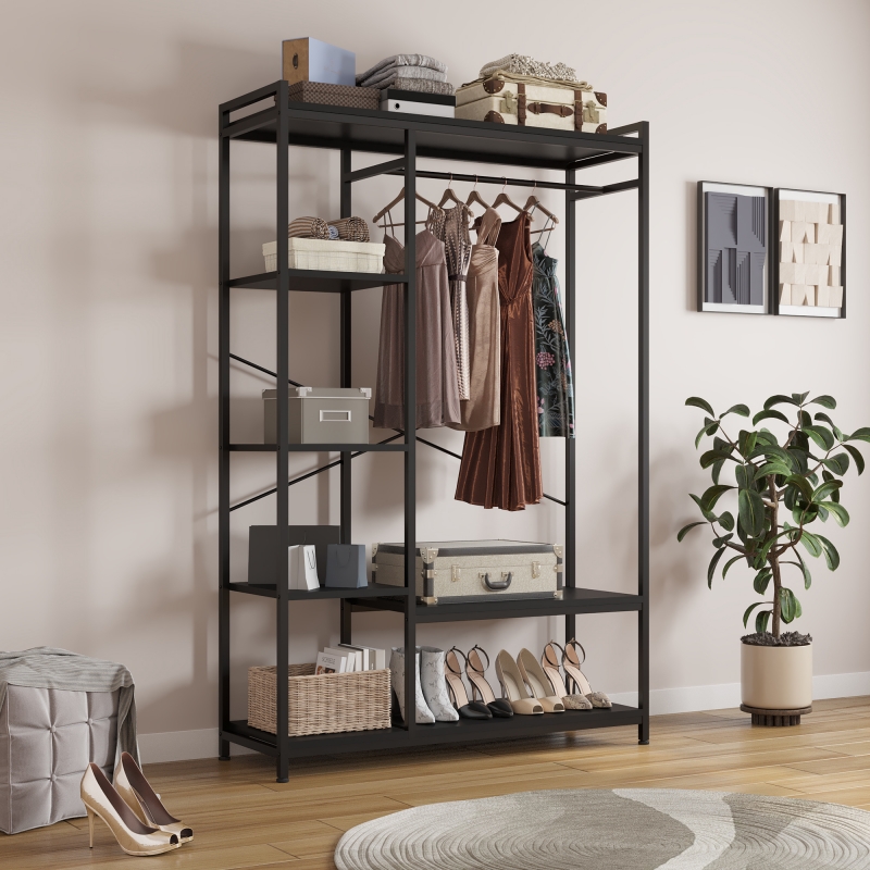 Zimtown Metal and Wooden Freestanding Closet Organizers and