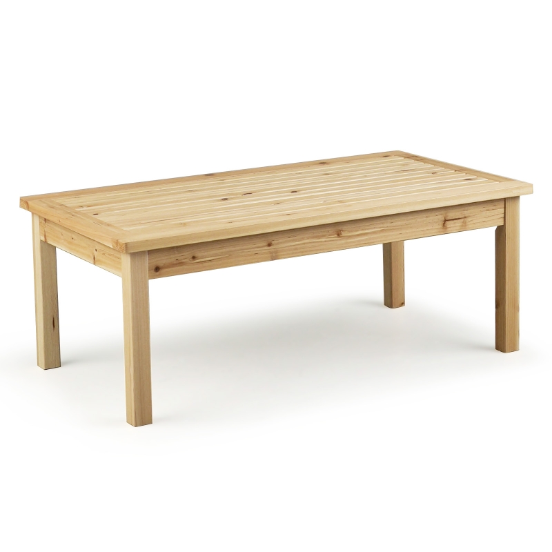 Ktaxon 44 Inch Outdoor Wood Coffee Table, Solid Fir Wood Farmhouse