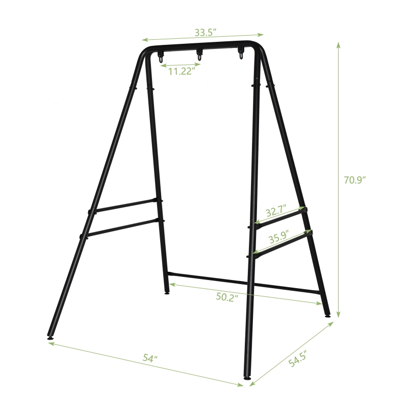 Zimtown Hammock Chair Stand Swing Stand Hanging Chair Stand Black