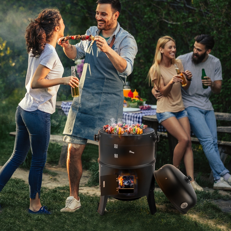 Zimtown BBQ Charcoal Grill Outdoor Barbecue Pit Smoker with 3